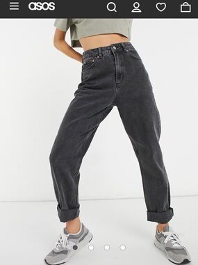 Women’s ASOS design Sz 32-36 (tall) black Washed Jeans - Classic Straight Fit